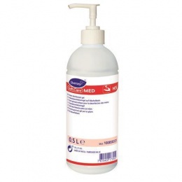 Kézfertőtlenítő gél, pumpás, alkoholos, 500 ml, "Soft Care Med"